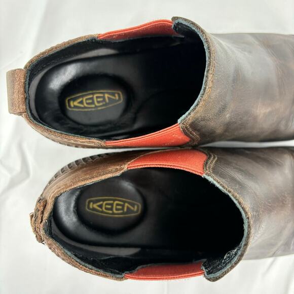 Keen Morrison Chelsea Ankle Boots Womens Size 6.5 Cascade Brown Leather Bootie - Picture 6 of 10